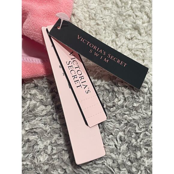 NWT Victorias Secret 2 Pc Bikini 34D/M Essential Triangle Boyshort Bottom Pink - Picture 11 of 16
